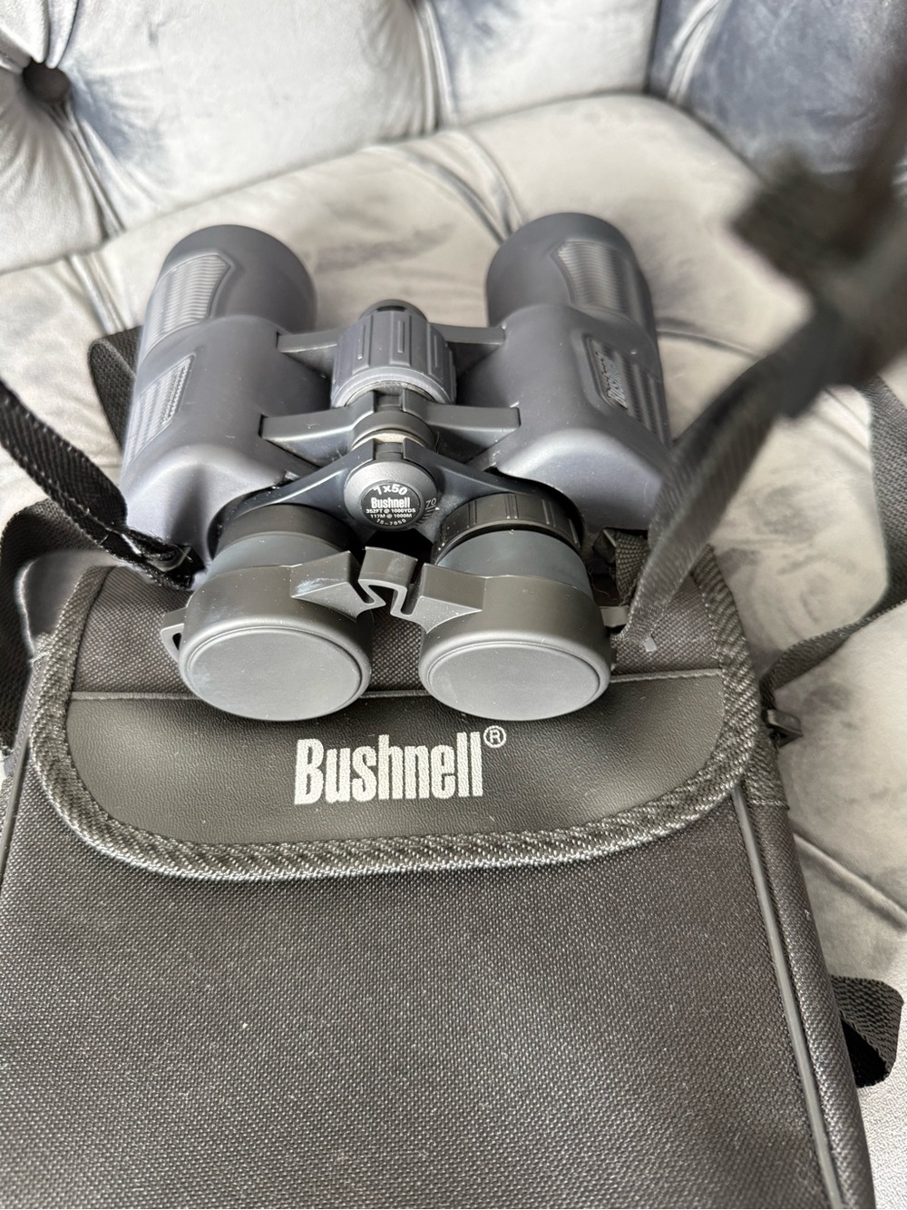 Bushnell 7x50 Binoculars in Charcoal Gray with Carry Case